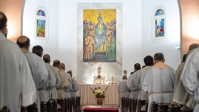 El año pasado la misa Crismal de Semana Santa tuvo lugar en el Seminario de Paraná