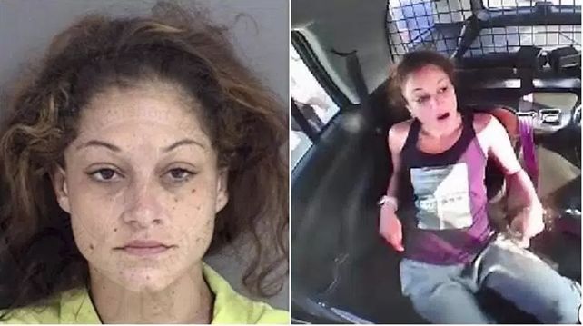 Una mujer detenida se liberó de las esposas y robó un auto policía