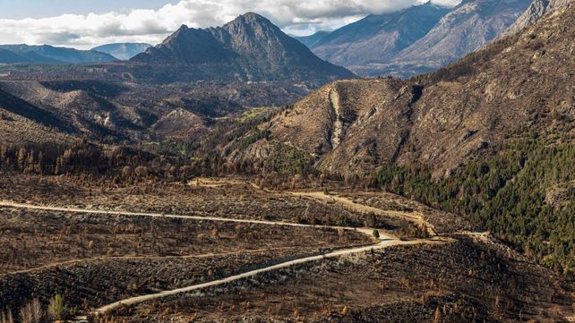 Impactantes imágenes de las áreas afectadas por los incendios en la Patagonia