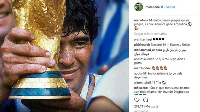 ¡Grande, Diego! Las sabias palabras de Maradona para Argentina