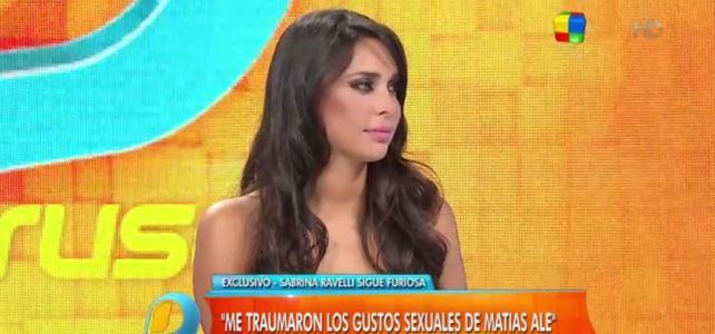 Sabrina Ravelli: Los gustos sexuales de Matías (Alé) me traumaron