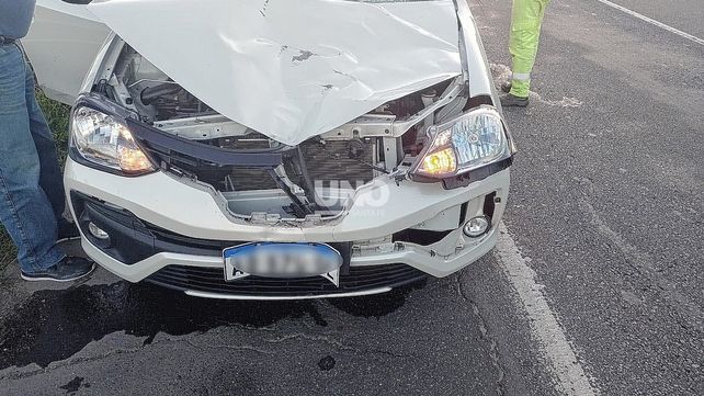 Dos autos chocaron un caballo en la autopista Santa Fe-Rosario.