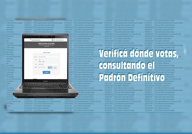 Ya se puede consultar el padrón definitivo para las PASO nacionales