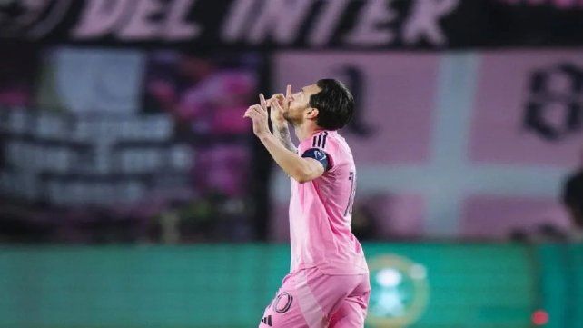 Lionel Messi y su celebración habitual en el Inter Miami.