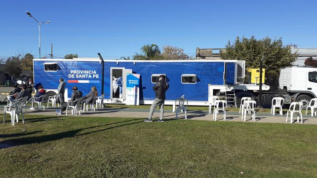 La carpa sanitaria se instaló en el Paseo de la Estación