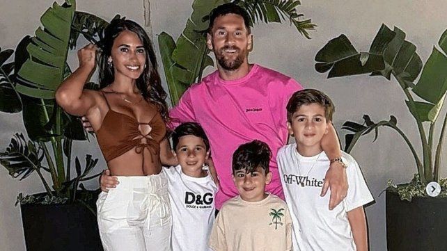 Lionel Messi pasó las fiestas con su familia en Rosario y ahora vuelve a Miami.