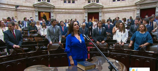 La legisladora María Graciela de la Rosa, del bloque de UxP. Representa a la provincia de San Luis