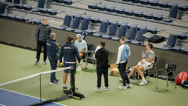 El equipo de Copa Davis conducido por Javier Frana