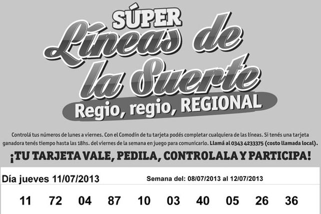 Seguí jugando con las Súper Líneas de las Suerte