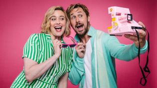 Ryan Gosling junto a Greta Gerwig, la directora de Barbie