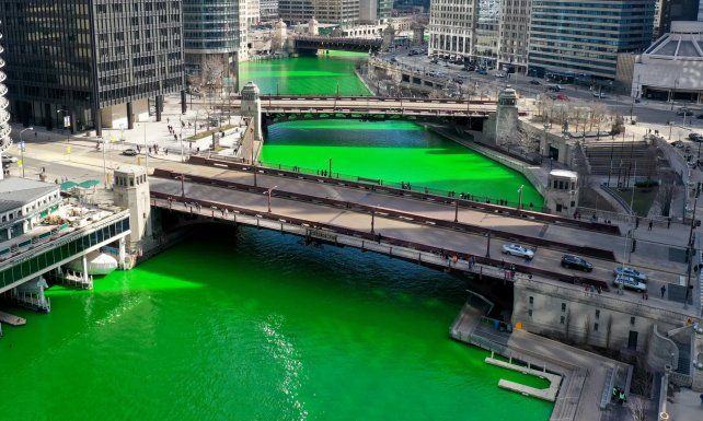 El río Chicago en Illinois. Fotografía: Scott Olson / Getty Images