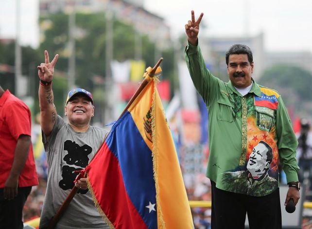 Maradona acompañó a Maduro durante varios años y se manifestó en reiteradas ocasiones a su favor.