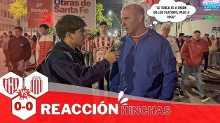 La reacción de los hinchas de Unión por el empate ante Barracas en Santa Fe