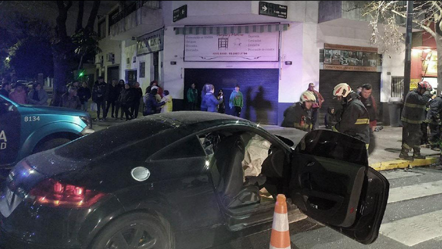 Así quedó el Audi TT que conducía el trapero.