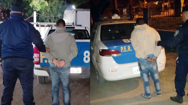 Dos violentos fueron detenidos por la Policía este lunes luego de haber agredido a sus parejas