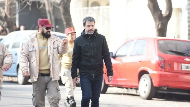 El fiscal Moreno en el lugar donde ocurrió el crimen&nbsp;