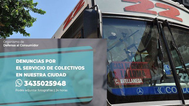 La Municipalidad de Paraná recibe denuncias sobre el servicio de colectivos vía WhatsApp
