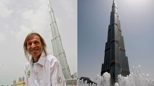 El hombre ara&ntilde;a franc&eacute;s escal&oacute; el edificio m&aacute;s alto del mundo en Dubai (Fotogaleria)