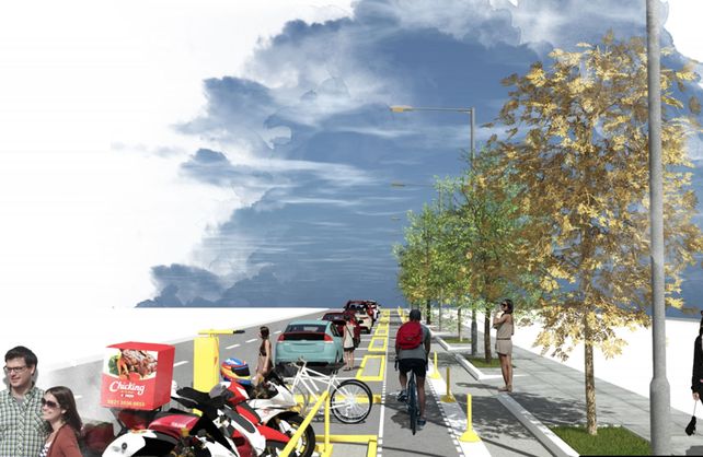 Comerciantes y vecinos de avenida Urquiza