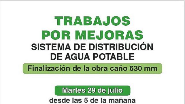 Finaliza la obra que optimizará el funcionamiento del sistema de alimentación de agua potable a la zona este.