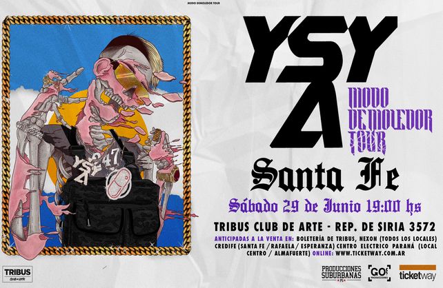 YSY A llega a Santa Fe con Modo Demoledor Tour