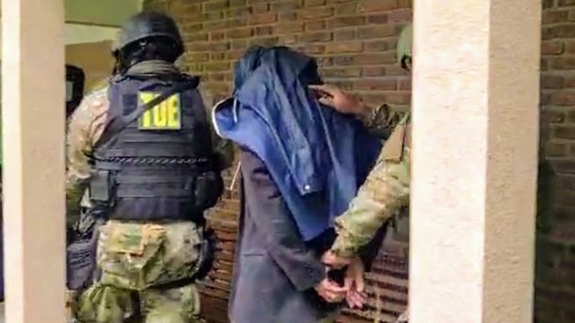 Peiti en el momento de ser apresado en su finca de Morrison al 8800