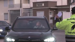 Ángel Di María llegó a Arroyo Seco minutos después de las 8 para ponerse a disposición de Holan y entrenar con sus nuevos compañeros.