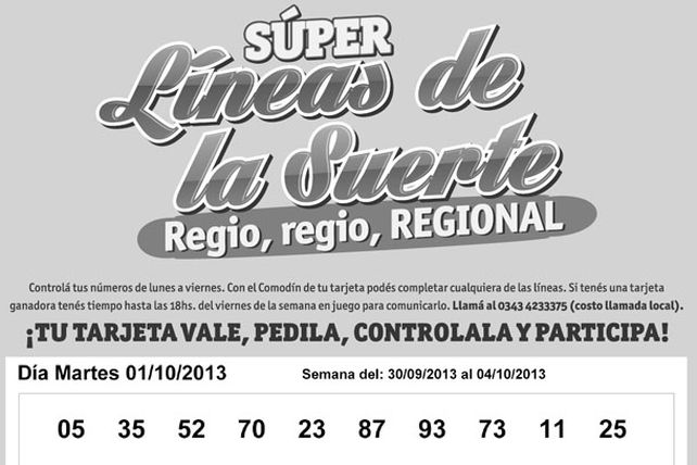 Seguí jugando con las Súper Líneas de las Suerte