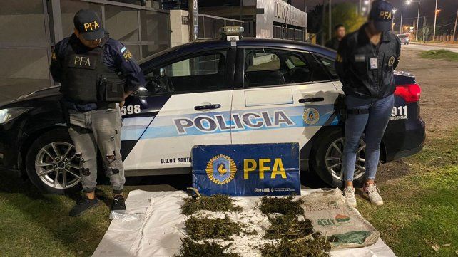 La marihuana secuestrada durante el operativo realizado por la policía Federal en Santo Tomé&nbsp;