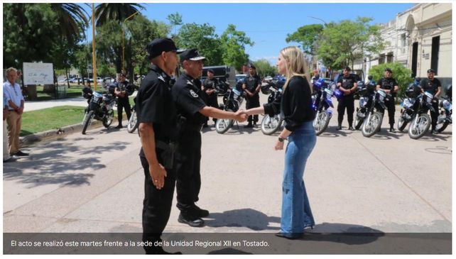 Localidades de 9 de Julio recibieron motos para patrullaje policial y recursos para seguridad