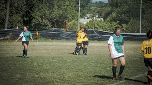 Antonella Maidana autora del gol de Colonia Avellaneda Foto Juan Manuel Hernández.