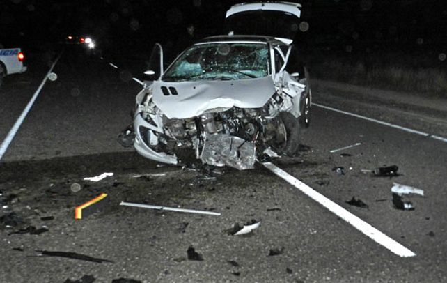 Fatal. Federico Cash chocó anteayer en su Peugeot 207 blanco con un Renault Clío