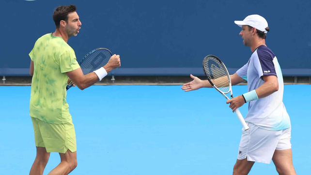 Marcel Granollers celebra un punto con Horacio Zeballos. Perdieron en las semifinales.&nbsp;