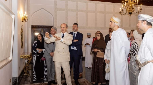 La inauguración oficial de la muestra en Omán.&nbsp;