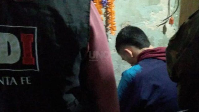 El presunto homicida al momento de ser detenido