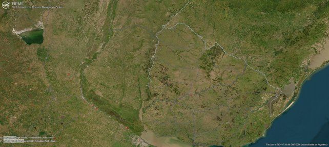Actualmente se registra un foco de calor (punto rojo) en la provincia y no representa riesgos.