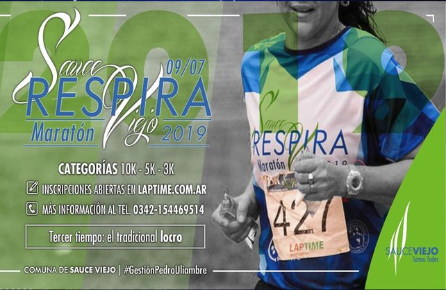 Se realizará la maratón Respira Sauce Viejo