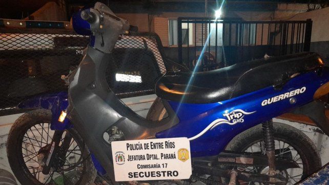 Recuperaron una moto que había sido robada en Paraná.