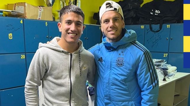 Kevin Ortiz también se llevó su instantánea con el crack Gio Lo Celso. 
