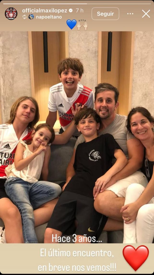 Maxi López esperaba con ansias el encuentro con sus tres hijos