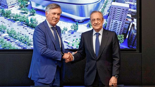 Ancelotti fue presentado como DT de Real Madrid