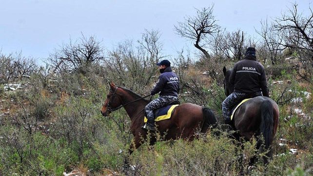 Efectivos de la Policía Montada de San Luis participa de la búsqueda de Guadalupe.