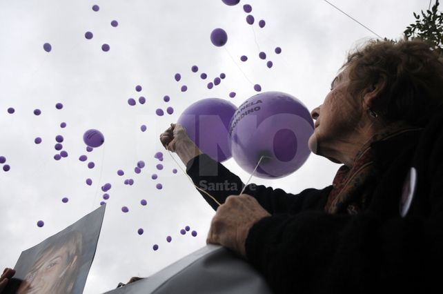 La suelta de globos pidiendo justicia por Marianela.