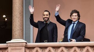 Javier Milei recibió a su par salvadoreño Nayib Bukele en la Casa Rosada