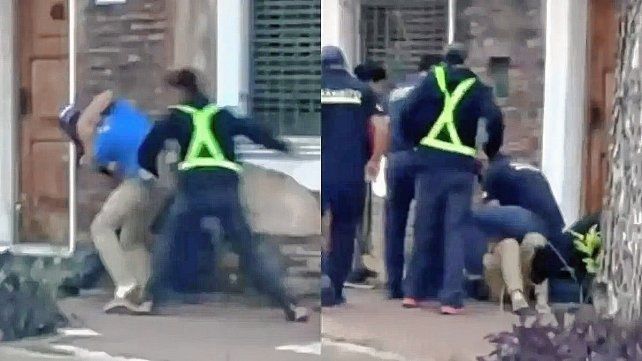 Pelea callejera entre un conductor e inspectores de Tránsito en La Paz.