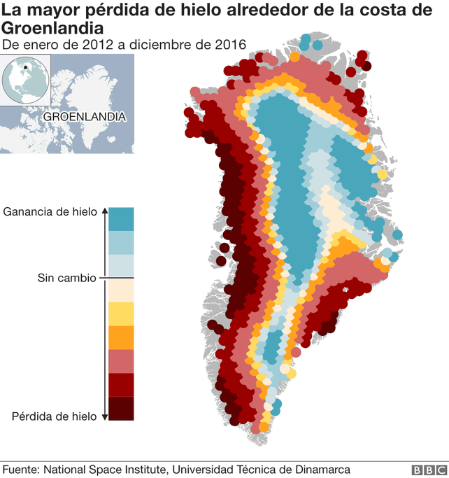 Groenlandia perdió 4,7 billones de toneladas de hielo en 20 años