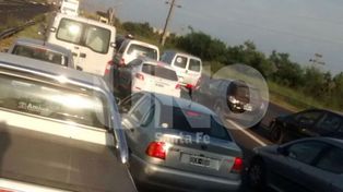 Choque en cadena provocó demoras en la ruta 168 esta mañana
