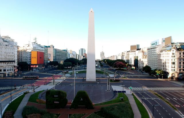 Postal. Así lució la avenida 9 de Julio en el día de ayer.