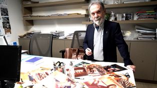 Hugo Salguero es escenógrafo y fue vidrierista de la tienda La Favorita.&nbsp;
