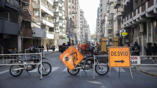 Cortes de calle. Hay varias zonas del centro afectadas con interrupción de tránsito o reducción de calzada